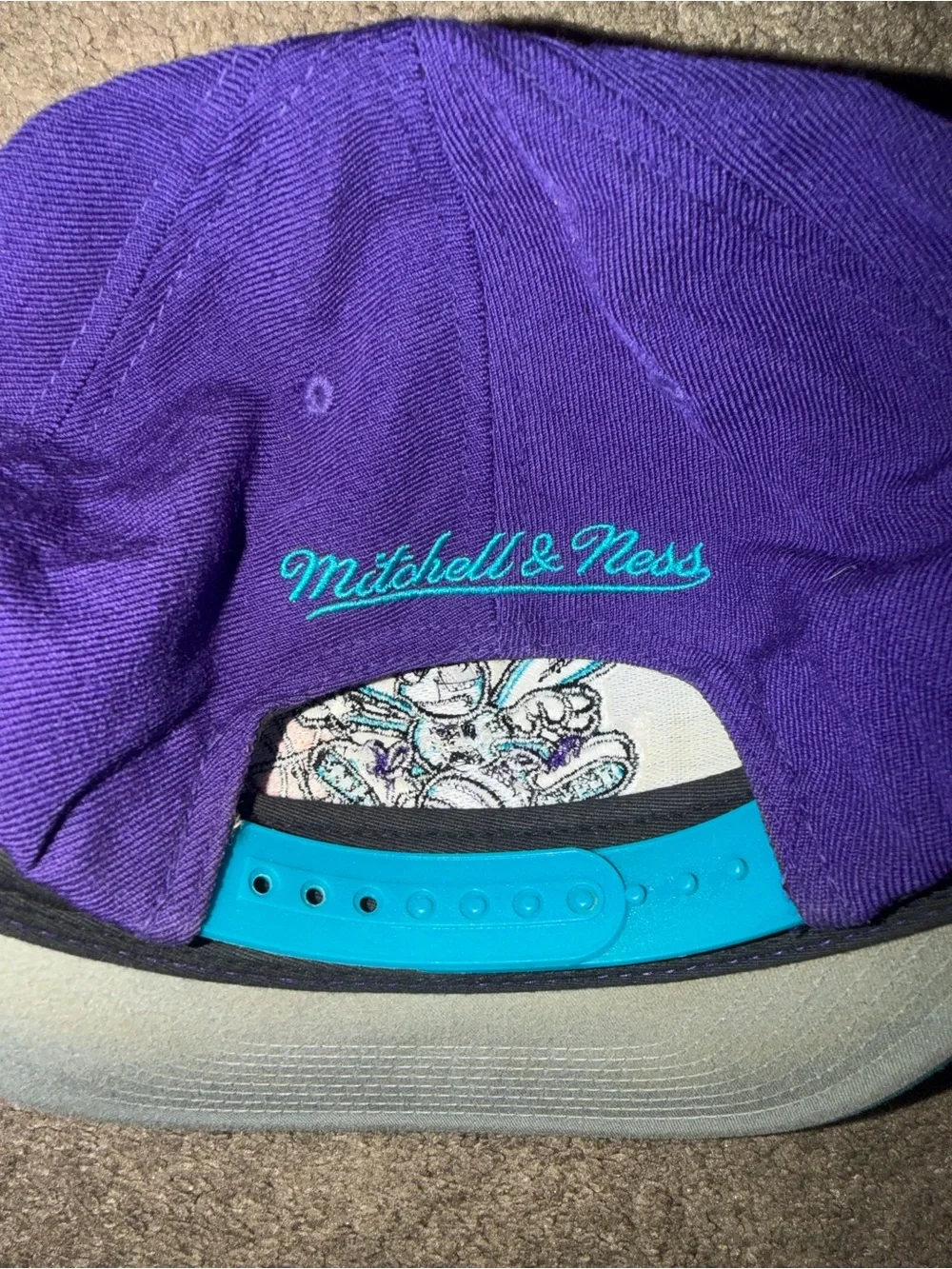 Mitchell & Ness Charlotte hornets hardwood classics adjustable strap snapback